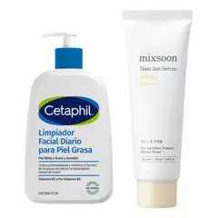 MIXSOON - Protector Solar Facial Coreano Y Limpiador Facial Cetaphil