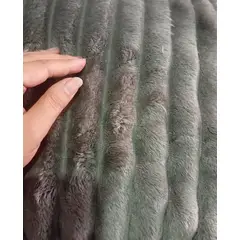 SIRENITAS - Cobija térmica Cama Doble Acanalada Gruesa Gris oscuro