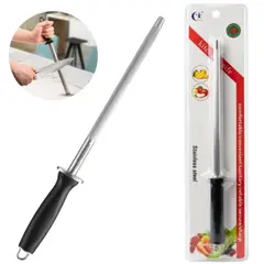 GENERICO - Varilla Afiladora 30cm Acero Inoxidable Profesional Para Cuchillos Cocina Precisión Duradera