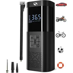 GENERICO - Compresor de Aire Portátil 150 PSI – Compresor Inalámbrico con Pantalla Digital y Luz LED