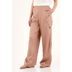 TOPMARK - Pantalón Oversize con bolsillos tipo cargo para mujer