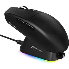 SHARK - Attack G3pro Mouse Negro Inalámbrico con Base De Carga