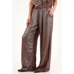 TENNIS - Pantalón Wide Leg efecto metalizado para mujer