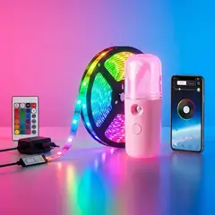 007PLUS - Combo Humidificador Portátil + Luces LED 5 Metros