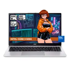ACER - PORTATIL ASPIRE INTEL CORE 3-N355 8GB RAM 512GB SSD 15 FHD