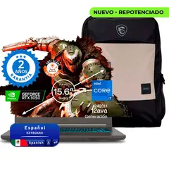 MSI - Portátil Gamer THIN Intel Core i7 12420H RAM 32GB SSD 2 TB RTX 3050 Español