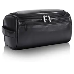 INNOVA - Neceser Organizador Viaje Cuero Cosmetiquera Impermeable Negro