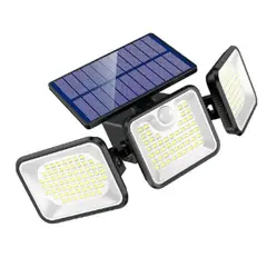 GENER - Lámpara Solar 3 cabezales Luz Led Exteriores De Pared Sensor