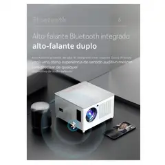 GENERICO - Proyector Multimedia Y8 9500 Lumenes con Pantalla Grande y Soporte 1080p