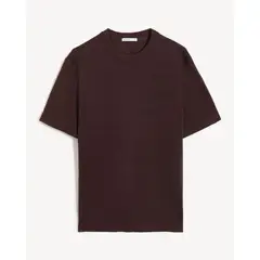 SEVEN SEVEN - Camiseta Silueta Ajustada Textura Rib Para Hombre Café