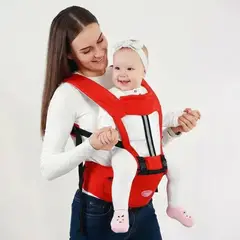 007PLUS - Canguro Portabebé Ergonómico con Asiento de Cadera 0 a 36 Meses