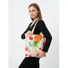 FRIOLENTA - Tote Bag Bolso Ecologico Elegante Formal Frutas