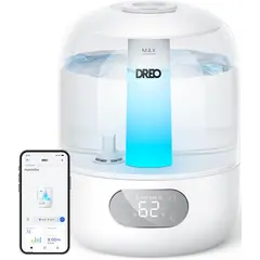 AMERICAN GENERICS - Humidificador DREO 3L Ultrasónico Silencioso, Inteligente y de Larga Duración - Blanco