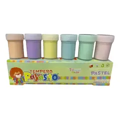 GENERICO - Caja Temperas X6 Colores Pastel Payasito