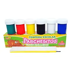 GENERICO - Tempera Parchesitos X6 Colores X24 Cajas