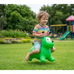 INFANTILES CAJUROMIX - Perrito Saltarín Inflable Montable Para Niños Ref 330 Verde