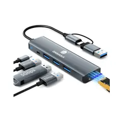 INNOVA - Adaptador Usb C A Hdmi Ethernet Rj45 Macbook Usb Win