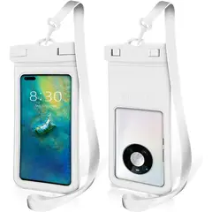 INNOVA - Estuche Sumergible Funda Impermeable Para Celular Ipx8 Blanco