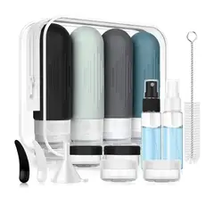 INNOVA - Botellas Silicona Set Viajes Para Cosmeticos con Spray