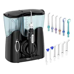 TY - Irrigador Dental H2ofloss Premium Limpieza Profunda Oral Negro 110v