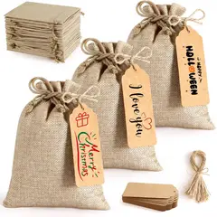 GENERICO - Bolsas En Yute 12 Unidades Para Joyas Recordatorios Navidad