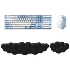 GENERICO - Apoyamuñecas Teclado Y Mouse Pad Memoria Ergonomica