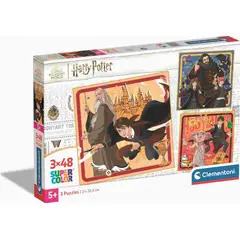 CLEMENTONI - Rompecabezas 3 X 48 Piezas Harry Potter Clementon Para Niños
