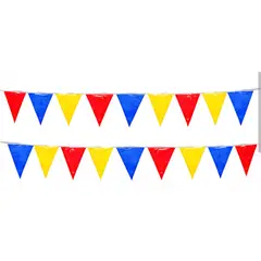 GENERICO - Banderin Plástico 10 metros colores Colombia
