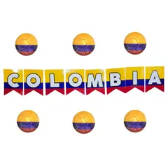 GENERICO - Banderin Picos Colombia Con Balón