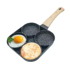 GENERICO - Sarten Antiadherente de 4 Puestos Ideal para Huevos Arepas y Pancakes