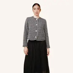 MARIO HERNANDEZ - Chaqueta Ribera Negro Marfil Monteazul