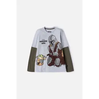 STAR WARS - Camiseta de Mandalorian manga corta multicolor para niño