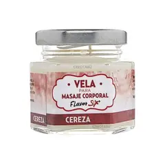 FLAVOR SEX - Vela Aromatizada Para Masajes Aceite Corporal 30 G Cereza