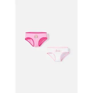 MATTEL - Pack X2 panties de Barbie rosado estampado para niña