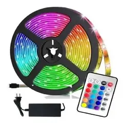 GENERICO - Cinta Led Ibek 5m RGB Multicolor Con Control Dimeable IP64