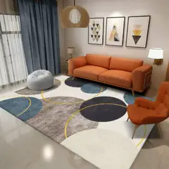 MULTIPLACE COLOMBIA - Alfombra Moderna de Lujo Ideal para Sala Habitación 160 X 120 Cm