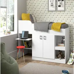AKIVOY - CAMA MULTIFUNCIONAL CJ BLANCO BRILLO FR BLANCO BRILLO