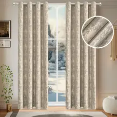 MULTIPLACE COLOMBIA - Cortina Moderna antifluido Tela Sala habitación 2 paños 213x132cm-