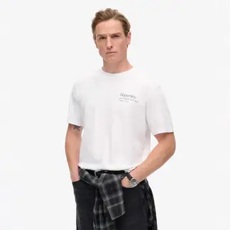 SUPERDRY - Camiseta Manga Corta Para Hombre Core Logo City Loose Tee