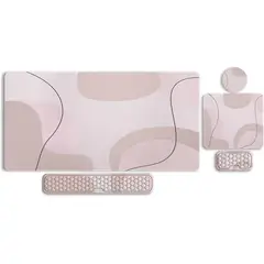 INNOVA - Apoya Muñecas Pad Teclado Mouse Espuma Memoryfoam Con Alfombrilla Escritorio