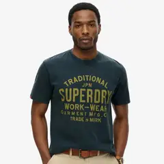 SUPERDRY - Camiseta Manga Corta Para Hombre Machined Goods Workwear Tee
