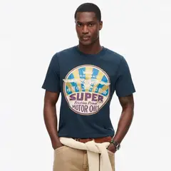 SUPERDRY - Camiseta Manga Corta Para Hombre Workwear Gasoline Graphic Tee