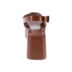 STATE STREET - Sandalias Fortaleza Con Taco Tipo Cuña Para Mujer Cogñac 211197