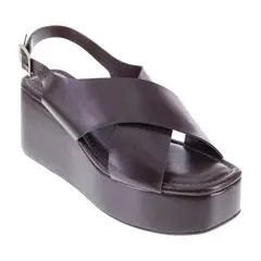 STATE STREET - Sandalias Fortaleza Con Taco Tipo Cuña Para Mujer Café 211198