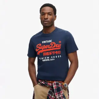 SUPERDRY - Camiseta Manga Corta Para Hombre Duo Vintage Logo