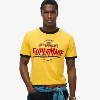 SUPERDRY - Camiseta Manga Corta Para Hombre Modern Industry Relaxed Tee