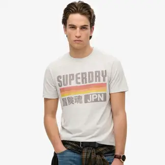 SUPERDRY - Camiseta Manga Corta Para Hombre Japan Stripe Relaxed Tee