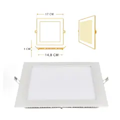 MERCURY - Panel Led Cuadrado Incrustar 12W Luz Calida