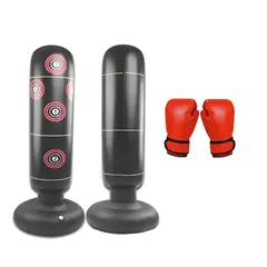 OEM - Saco de Boxeo Inflable de Pie con Base Rellenable Color Negro