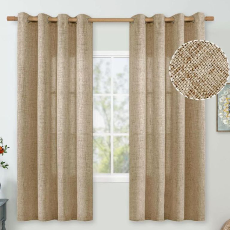 Imagen de Cortina Blackout Tipo Lino Set de 2 Paños de 214 x 135 cm